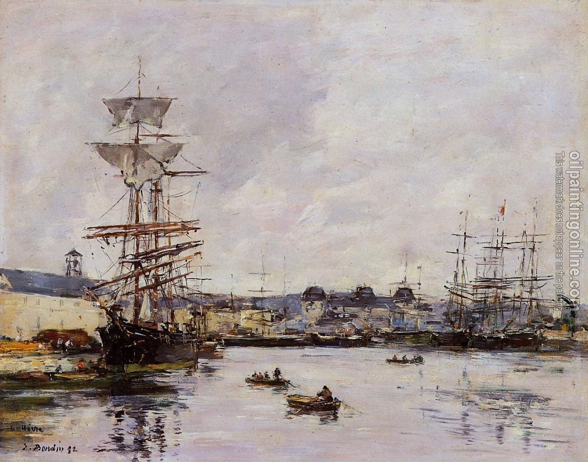 Boudin, Eugene - Le Havre, the Casimir Delavigne Basin